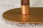 Stojací lampa WARDROBE 150 CM přírodní/zlatá masiv železné dřevo