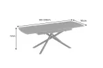 Jídelní stůl MIKADO GRAPHIT 180-230 CM keramika rozkládací