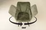 2SET jídelní židle AVIGNON 360° zelená/černá žinylková tkanina