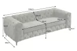 Pohovka MODERN BAROCCO 235 CM tmavě zelená samet