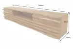 Nástěnný televizní stolek RELIEF 200 CM masiv akácie Nástěnný televizní stolek RELIEF 200 CM masiv akácie