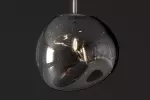 Stropní svítidlo LIQUID DIAMOND 20 CM kouřová černá