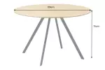 Kulatý jídelní stůl ATELIER 120 CM přírodní/černá dubová dýha