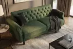 Pohovka MAISON BELLE 220 CM měchově zelená rozkládací Pohovka MAISON BELLE 220 CM měchově zelená rozkládací