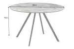 Kulatý jídelní stůl ATELIER 120 CM šedá/černá melaminová dýha Kulatý jídelní stůl ATELIER 120 CM šedá/černá melaminová dýha