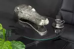 Nástěnný odkládací stolek WILDLIFE CROCODILE 60 CM stříbrná