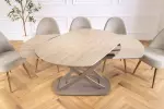 Jídelní stůl INCEPTION GREIGE 130-190 CM travertin rozkládací