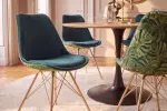 2SET jídelní židle SCANDINAVIA MONSTERA samet