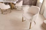 2SET židle EXTRAVAGANCIA béžová/zlatá žinylka