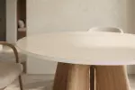 Kulatý jídelní stůl ORGANIKO 120 CM travertin/přírodní Kulatý jídelní stůl ORGANIKO 120 CM travertin/přírodní