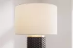 Stolní lampa ELEGANCIA 70 CM černá/bílá keramika