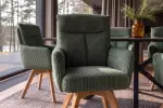2SET židlo-křeslo BIG GEORGE II zelená/přírodní manšestr/masiv buk otočné 2SET židlo-křeslo BIG GEORGE II zelená/přírodní manšestr/masiv buk otočné