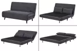 Rozkládací pohovka SMART MULTIFUNCTION 140 CM šedá manšestr