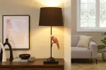 Stolní lampa WILDLIFE PARROT 75 CM černá zlato-růžová