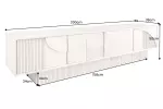Televizní stolek ART DECO BROWN 200 CM masiv mango