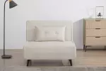 Rozkládací křeslo SMART MULTIFUNCTION 100 CM béžová manšestr