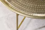 Konferenční stolek ORIENT 65 CM mosazný odnímatelný podnos