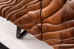 Komoda FLUID II 3D 175 CM ořechově hnědá masiv akácie
