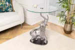 Odkládací stolek WILDLIFE ELEPHANT II 75 CM stříbrný / mramor