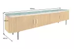 Televizní stolek VENEZIANO 160 CM zelený mramor/masiv mango Televizní stolek VENEZIANO 160 CM zelený mramor/masiv mango