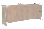 Komoda BRASIL 175 CM hnědá masiv mango