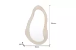 Masivní nástěnné zrcadlo ORGANIC 130 CM krémové mangové dřevo Masivní nástěnné zrcadlo ORGANIC 130 CM krémové mangové dřevo