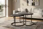 2SET konferenční stolek ELEGANCE ANTRACIT 75 CM keramika 2SET konferenční stolek ELEGANCE ANTRACIT 75 CM keramika