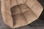 2SET jídelní židle PAPILLON šampaňská greige/černá samet otočná