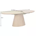 Rozkládací jídelní stůl UNIQUE 160-200 CM dubová dýha Rozkládací jídelní stůl UNIQUE 160-200 CM dubová dýha