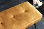 Lavice BOUTIQUE 100 CM tmavě žlutá samet