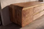 Televizní stolek MONZA 160 CM hnědý/zlatý masiv mango