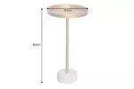 Odkládací stolek TRAYFUL 60 CM zlatá/bílý mramor
