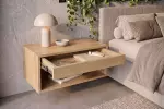 Závěsný noční stolek PURE 50 CM krémový masiv mango Závěsný noční stolek PURE 50 CM krémový masiv mango