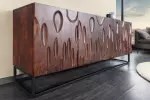 Komoda DUNE 3D 175 CM ořechově hnědá masiv akácie