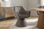 Jídelní židle AMBIENTO šedá samet otočná Jídelní židle AMBIENTO šedá samet otočná
