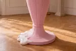 Barový stolek ICE CREAM 90 CM růžový/bílý