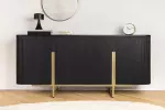 Komoda GATSBY 160 CM černá/zlatá masiv mango