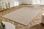 Koberec WOOL 240x160 CM stříbrně šedá vlna