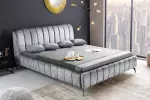 Postel AMSTERDAM 180x200 CM šedá samet