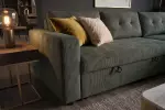 Rozkládací rohová pohovka s ÚP APARTMENT II UNI 205 CM zelená manšestr