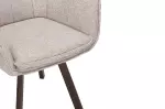 2SET jídelní křeslo THOR béžová/wenge otočné