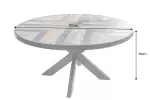 Kulatý jídelní stůl MOUNTAIN SOUL 120 CM kamenná dýha