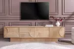 Televizní stolek ART DECO II NATURAL WHITE 200 CM masiv mango