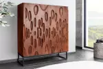 Vysoká komoda DUNE 3D 120 CM ořechově hnědá masiv akácie