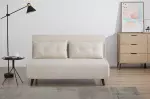 Rozkládací pohovka SMART MULTIFUNCTION 140 CM béžová manšestr