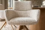 2SET jídelní židle UNIQUE béžová/přírodní otočná 2SET jídelní židle UNIQUE béžová/přírodní otočná