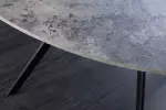 Kulatý jídelní stůl ATELIER 100 CM šedá/černá melaminová dýha