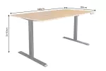 Výškově nastavitelný kancelářský stůl OAK DESK 140 CM dubový vzhled Výškově nastavitelný kancelářský stůl OAK DESK 140 CM dubový vzhled