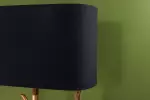 Stojací lampa WARDROBE 150 CM přírodní/zlatá masiv železné dřevo