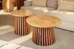 2SET konferenční stolek VALHALLA 70/50 CM masiv akácie